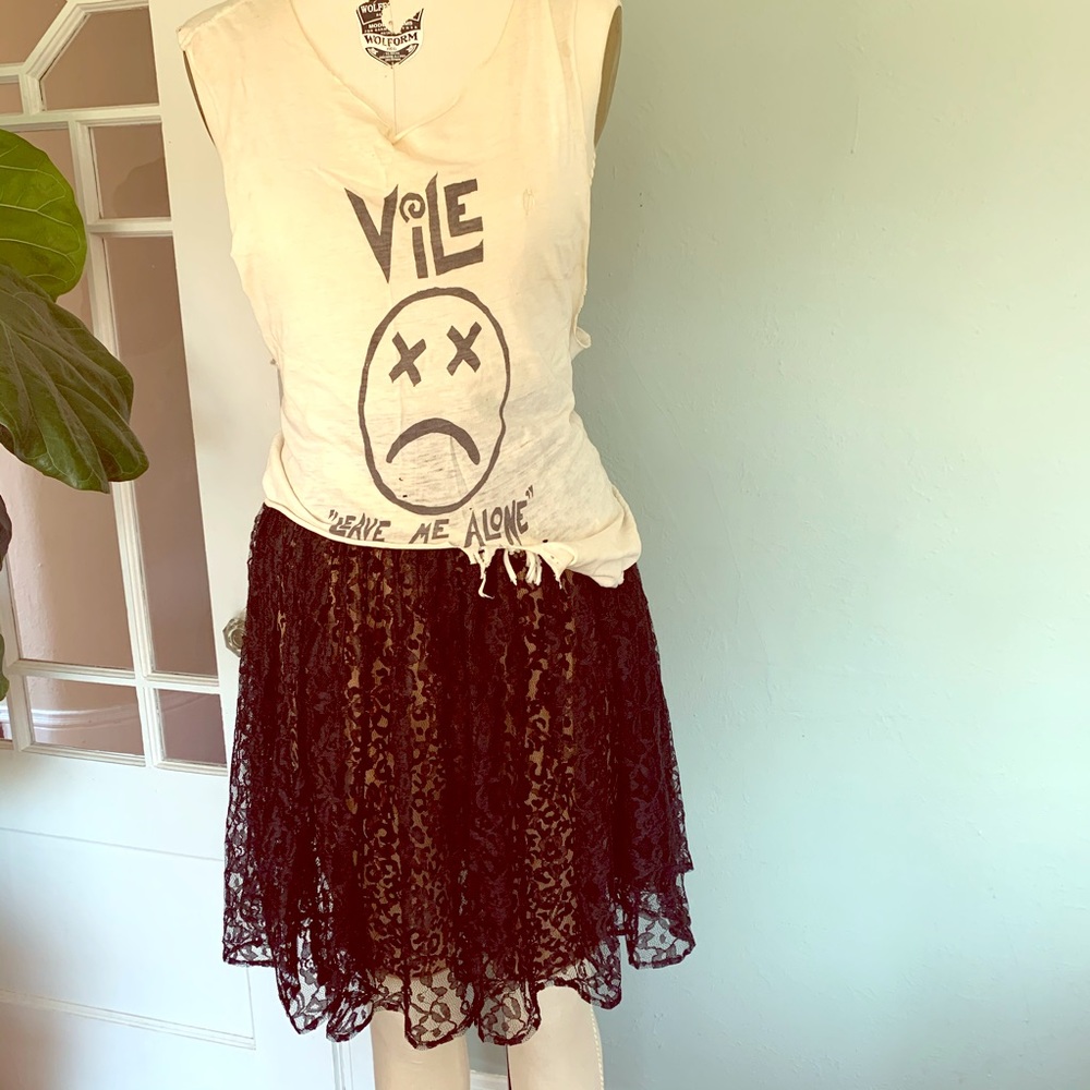 Vintage, black, lace skirt. SizeS-M